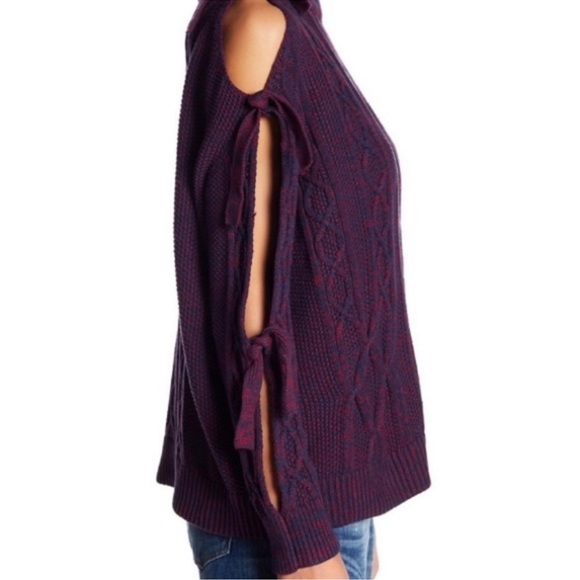 Project Naadam Merlot Purple/blue Long Sleeve Crewneck Pullover sweater size S - Picture 11 of 11